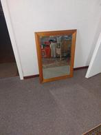 Halspiegel 80x60 cm met houten frame, Ophalen of Verzenden, Zo goed als nieuw, Minder dan 100 cm, Rechthoekig