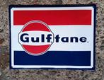 Gulf tane benzine olie reclame emaillen decoratie bord, Ophalen of Verzenden, Gebruikt, Reclamebord