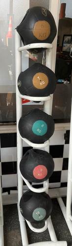 Gripp medicine ballen 6-10 kg incl bal rek, Sport en Fitness, Ophalen, Gebruikt, Nvt, Fitnessbal