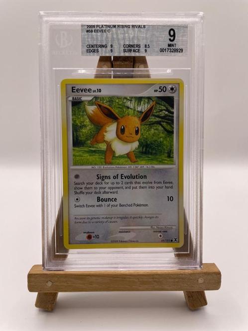 Eevee #59 - Pokémon Rising Rivals Beckett 9, Hobby en Vrije tijd, Verzamelkaartspellen | Pokémon, Zo goed als nieuw, Losse kaart
