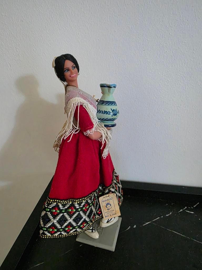 Vintage nationale pop – Argentijnse vrouw, ca. jaren 60, Verzamelen, Poppen, Ophalen of Verzenden, Pop