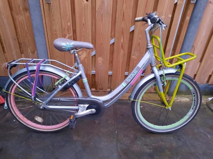 Batavus Star meisjesfiets 22 inch 35 cm terugtraprem, Fietsen en Brommers, Fietsen | Meisjes, Gebruikt, 22 inch, Handrem, Ophalen