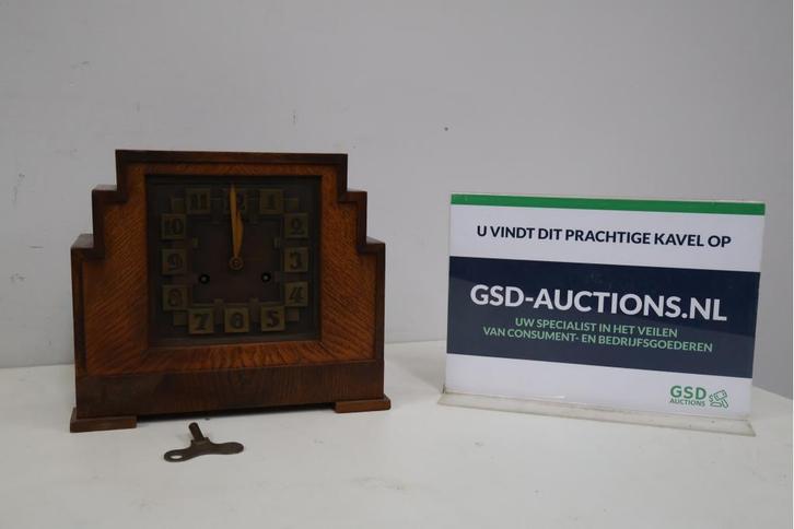 Antieke Art-Deco Mantelklok, Antiek en Kunst, Antiek | Klokken, Ophalen of Verzenden