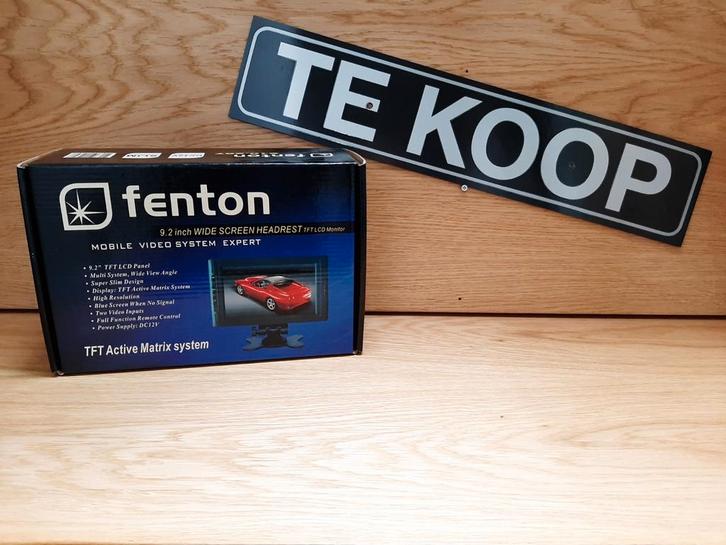 Z.G.A.N. Fenton 9.2 inch tft Lcd tv beeldscherm., Auto diversen, Auto-accessoires, Zo goed als nieuw, Ophalen