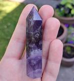 Diep donkere Amethist toren edelsteen punt mineralen steen, Verzamelen, Mineralen en Fossielen, Ophalen of Verzenden