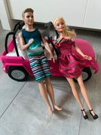 Barbie beach cruiser auto roze, Kinderen en Baby's, Speelgoed | Poppen, Ophalen of Verzenden, Zo goed als nieuw, Barbie