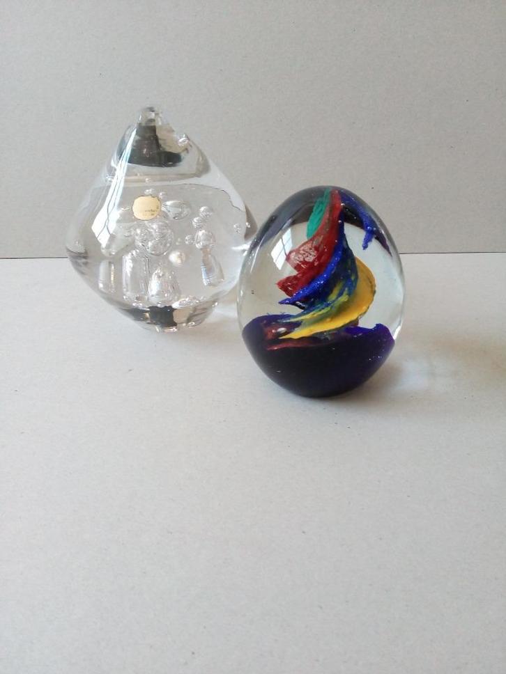 Leerdam/Murano presse papiers, Glasdecoratie. Pr.p/stuk, Huis en Inrichting, Woonaccessoires | Vazen, Zo goed als nieuw, Overige kleuren