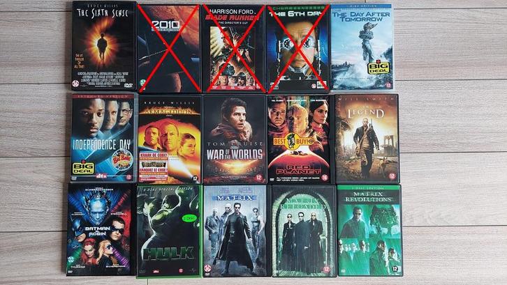 7 science fiction / fantasy DVD's, Cd's en Dvd's, Dvd's | Science Fiction en Fantasy, Zo goed als nieuw, Science Fiction, Vanaf 12 jaar