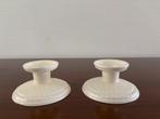 Wedgwood Edme kandelaar laag model.Set van 2., Overige materialen, Ophalen of Verzenden, Zo goed als nieuw, Crème