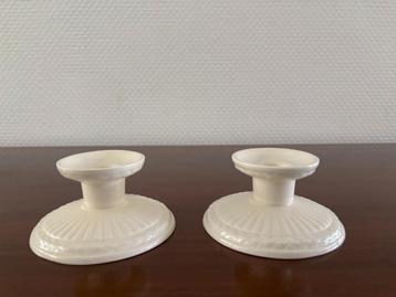 Wedgwood Edme kandelaar laag model.Set van 2. beschikbaar voor biedingen