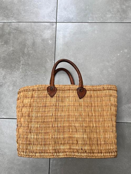 KLASSIEKE PALMBLAD RETRO VINTAGE STRO SHOPPER HANDTAS, Sieraden, Tassen en Uiterlijk, Tassen | Damestassen, Zo goed als nieuw