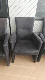 Lederen eettafel stoelen, Ophalen, Zo goed als nieuw, Eén
