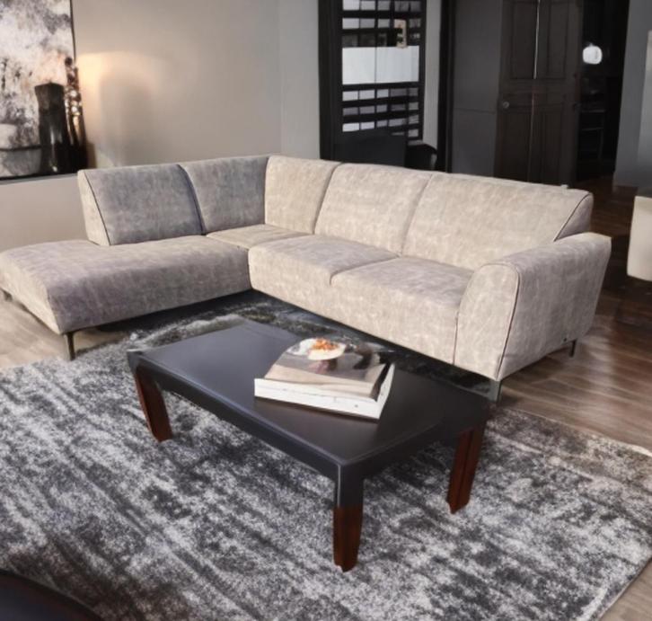 !!ACTIE!! GRIJZE HOEKBANK, GRATIS LEVERING, Huis en Inrichting, Banken | Bankstellen, Zo goed als nieuw, Hoekbank, Vierpersoons of meer