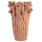 Nieuw: prachtige roze keramieke vaas met paddestoelen, Overige kleuren, Aardewerk of Porselein, Nieuw, Ophalen of Verzenden