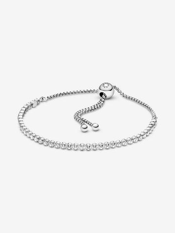 Pandora tennisarmband zilver 599375C01 – maat 25 verstelbaar beschikbaar voor biedingen
