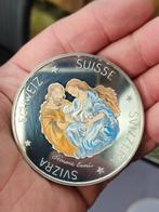 5 OZ 999 - 157gram Zwitserland 50 ECU 1995 "Kerstmis", Ophalen of Verzenden, Overige landen, 2 euro, Zilver