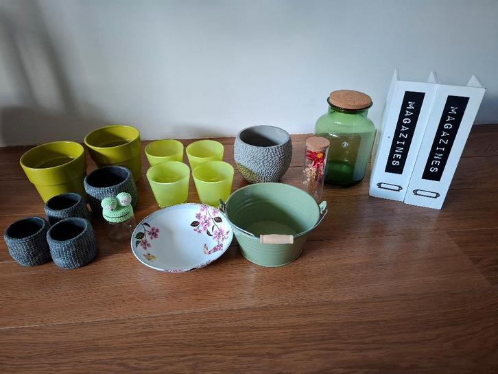 decoratie voor in huis bloempotten en meer, Tuin en Terras, Bloempotten, Nieuw, Aardewerk, Binnen, Minder dan 40 cm, Minder dan 25 cm