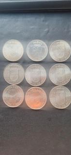 9 Zilveren 10 Gulden Munten 1973 - Uitstekende Staat, Koningin Juliana, Setje, Zilver, Ophalen of Verzenden