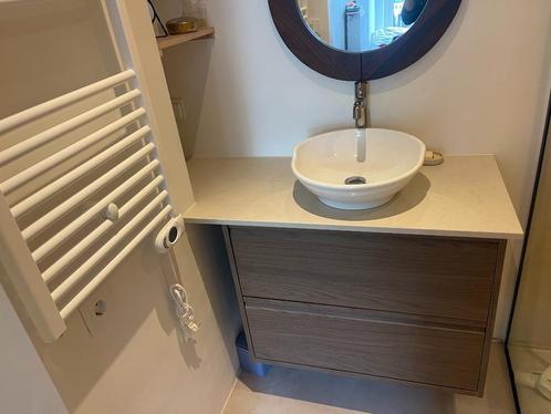 Keramiek/kwarts badkamerblad 164 x 59,8 cm luxe uitstraling, Huis en Inrichting, Badkamer | Badkamermeubels, Nieuw, Wasbak of Wastafel