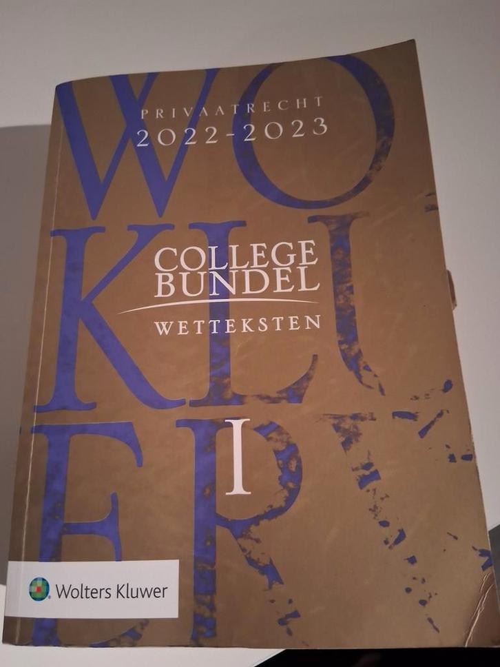 Collegebundel wetteksten PRIVAATRECHT 2022-2023, Boeken, Studieboeken en Cursussen, Zo goed als nieuw, WO, Beta, Ophalen of Verzenden