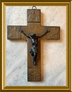 Oud houten kruis, corpus, crucifix, 4 evangelisten, Ophalen of Verzenden