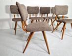 Set van 6 Mid-Century eetkamerstoelen, Ophalen, Hout, Gebruikt, -