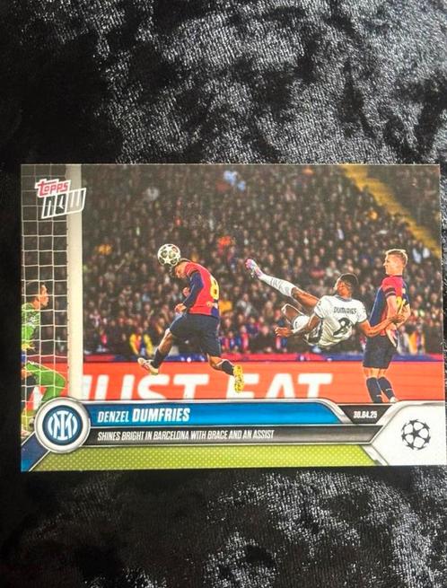 Voetbalkaart Denzel Dumfries - Topps Now, Verzamelen, Sportartikelen en Voetbal, Zo goed als nieuw, Buitenlandse clubs, Ophalen of Verzenden
