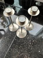 Zilveren kandelaar voor theelichtjes leuk voor KERST, Antiek en Kunst, Ophalen of Verzenden, Overige materialen