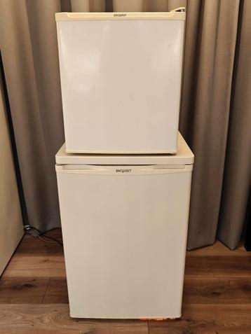 Exquisit tafelmodel koelkast en vriezer beschikbaar voor biedingen