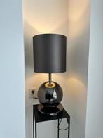 Erick Kuster bollen tafellamp met antracietkleurige kap, Minder dan 50 cm, Ophalen of Verzenden, Zo goed als nieuw