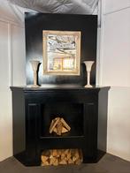 Zwarte Houthaard - Hoekmodel, Huis en Inrichting, Haarden, Ophalen, Gebruikt, Vrijstaande haard, Houthaard