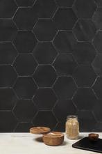 Hexagon tegels zwart - Nieuw, Ophalen, Keramiek, Nieuw, Minder dan 20 cm