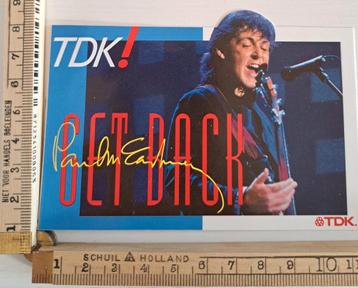 Vintage sticker TDK Paul McCartney Beatles Logo merk  beschikbaar voor biedingen