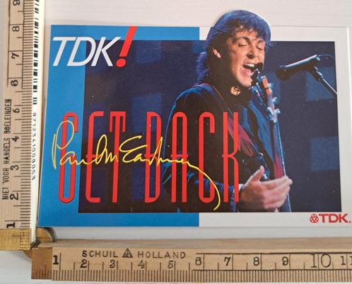 Vintage sticker TDK Paul McCartney Beatles Logo merk, Verzamelen, Muziek, Artiesten en Beroemdheden, Zo goed als nieuw, Ophalen of Verzenden