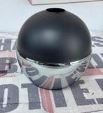 Luxe bol-rond ronde Lampenkap lamp mat-zwart chrome chroom, Zwart, Rond, Nieuw, Ophalen of Verzenden