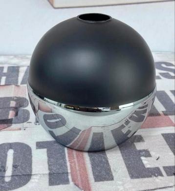 Luxe bol-rond ronde Lampenkap lamp mat-zwart chrome chroom beschikbaar voor biedingen