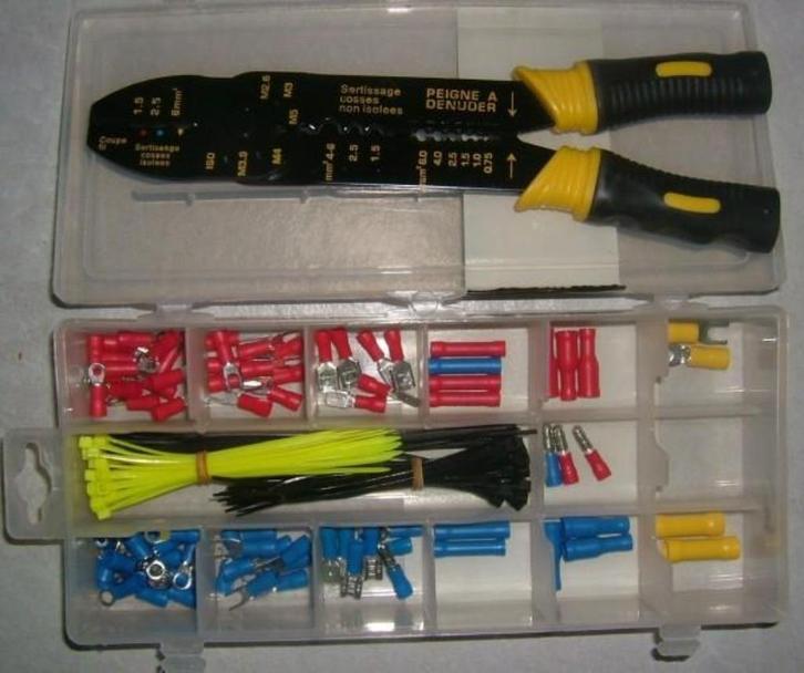 Assortimentsdoos Kabelschoenen 151 delig, met kabeltang, Auto diversen, Autogereedschap, Nieuw, Ophalen of Verzenden