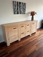 Mooi stevig dressoirmeubel White Wash, Ophalen, Gebruikt, 200 cm of meer, Met lade(s)