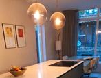 2 glazen bol hanglampen bijna gratis, Ophalen, Zo goed als nieuw, Glas, 75 cm of meer