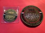 Coin en Badge van de mariniers 360 jaar, Ophalen of Verzenden, Marine, Nederland, Embleem of Badge