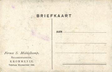 Firma S. Middelkamp, Krommenie - ongelopen briefkaart beschikbaar voor biedingen