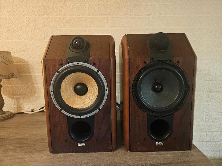 Set B&W CDM1 luidsprekers (Opknappers), Audio, Tv en Foto, Luidsprekers, Gebruikt, Front, Rear of Stereo speakers, 120 watt of meer