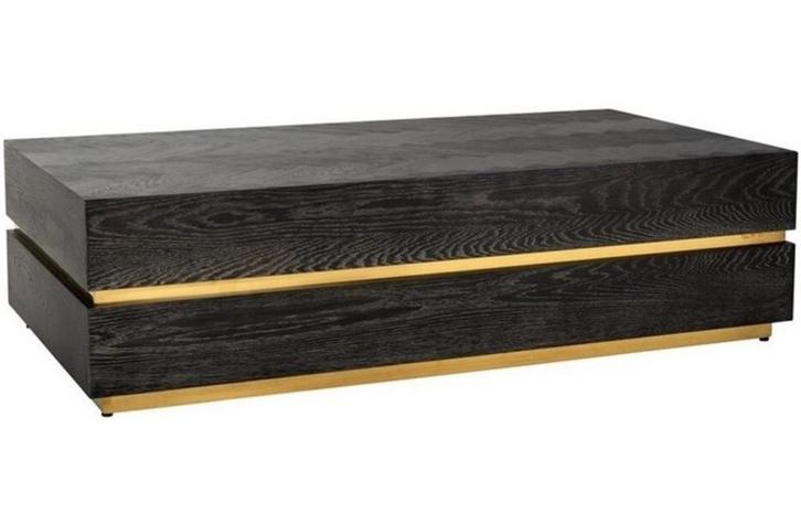 Richmond Zwart Visgraat Salontafel, Huis en Inrichting, Tafels | Salontafels, Gebruikt, Minder dan 50 cm, 50 tot 100 cm, 100 tot 150 cm