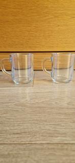 Twee thee glazen van dikker glas, Glas of Glazen, Nieuw, Ophalen of Verzenden, Glas