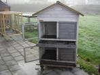 kippenhok   konijnehok  dubbelhok 2 nachthokken, Dieren en Toebehoren, Ophalen of Verzenden, Gebruikt, Kippenhok of Kippenren