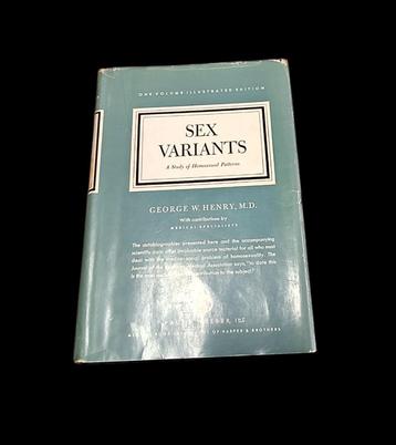 Sex variants A study of homosexual patterns beschikbaar voor biedingen