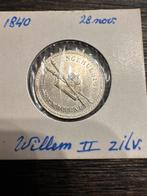 Zilveren Willem II Huldigingsmunt 1840, Postzegels en Munten, Munten | Nederland, Zilver, Losse munt, Koning Willem II, Overige waardes