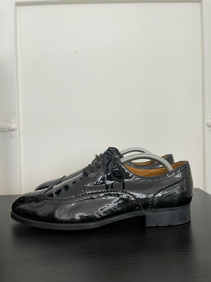 Ab Donkers Nette Lak Schoenen Met Veters Dames 40.5, Kleding | Dames, Schoenen, Zo goed als nieuw, Overige typen, Zwart, Ophalen of Verzenden