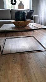 Oud hout salontafel, Huis en Inrichting, Tafels | Salontafels, Ophalen, 100 tot 150 cm, Vierkant, 50 tot 100 cm