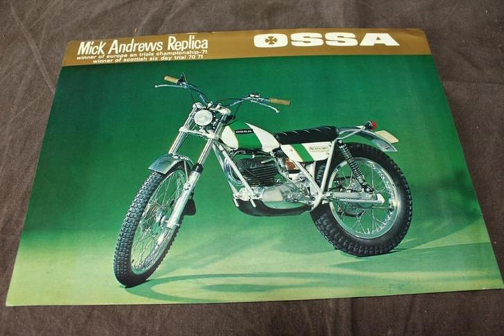 OSSA Mick Andrews replica 1971 verkoop folder flyer, Motoren, Handleidingen en Instructieboekjes, Overige merken, Ophalen of Verzenden